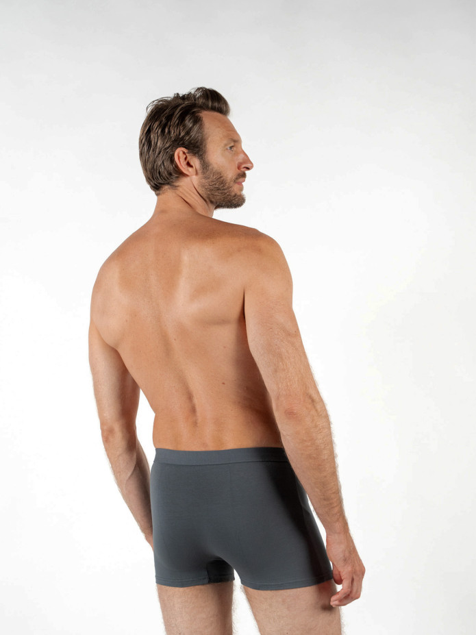 Boxer coton bio gris tempête