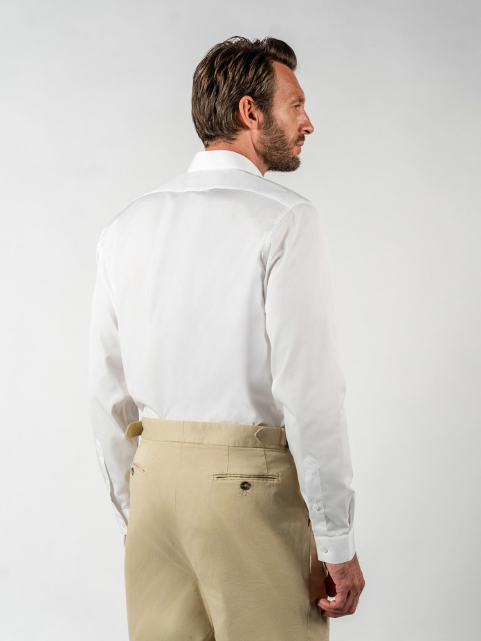 Chemise infroissable col inversé blanche