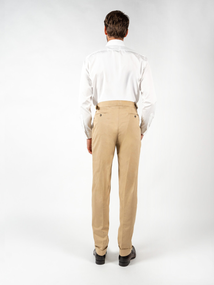 Chemise col italien blanche