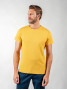 T-shirt i linne och ekologisk bomull gul