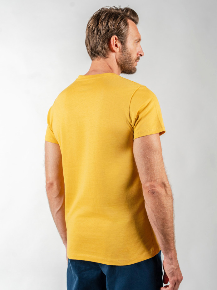 T-shirt en lin et coton bio jaune