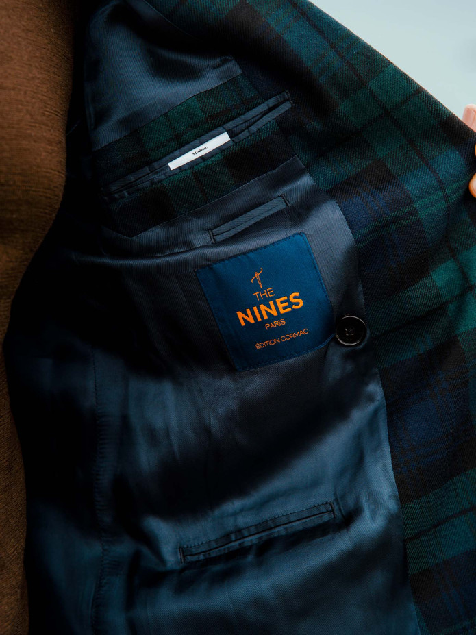 Blazer croisé tartan Glaz