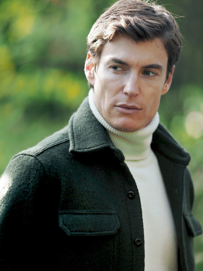 Surchemise en laine bouillie vert militaire