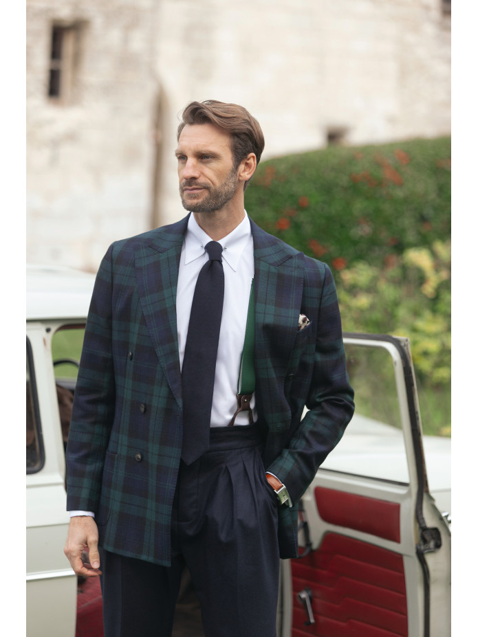 Blazer croisé tartan Glaz