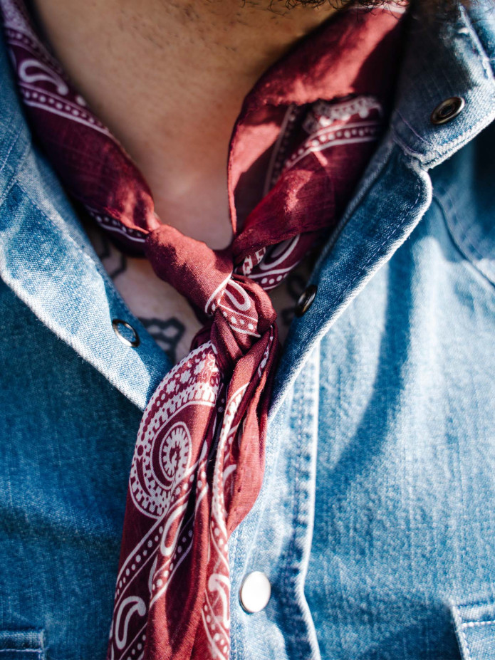 Bandana bordeaux med paisleymönster Nevada