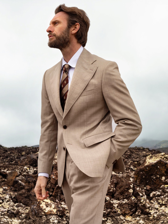 Kavaj Ull Sommar Ec Beige