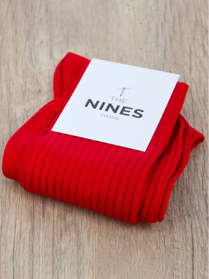Strumpor lisle-garn passionsröd - The Nines