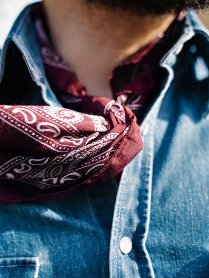 Bandana bordeaux med paisleymönster Nevada