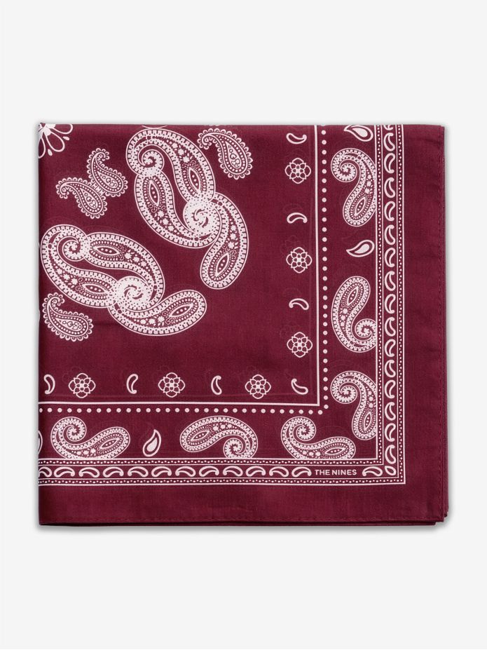Bandana bordeaux med paisleymönster Nevada