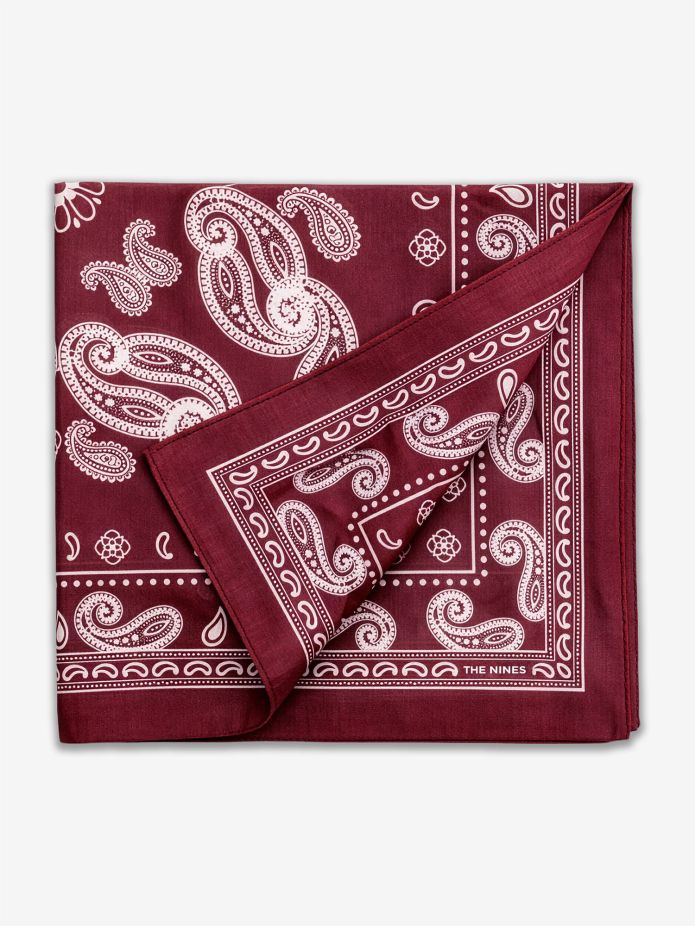 Bandana bordeaux med paisleymönster Nevada