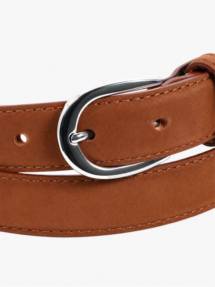Smalt brunt bälte i nubuck - Gab