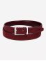 Vändbart skärp bordeaux läder och nubuck - Clint