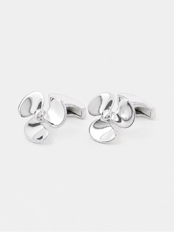 Manschettknapparna propeller i massivt silver Brisbane