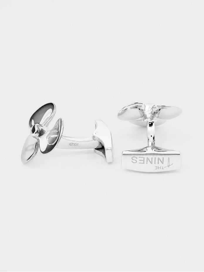 Manschettknapparna propeller i massivt silver Brisbane