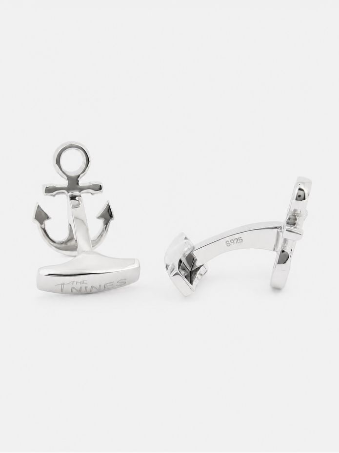 Manschettknapparna ankare sterling silver Portsmouth