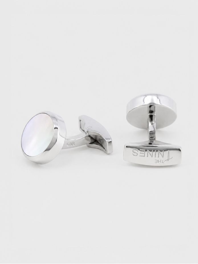 Manschetterknappar sterling silver pärlemor Saint-Honoré