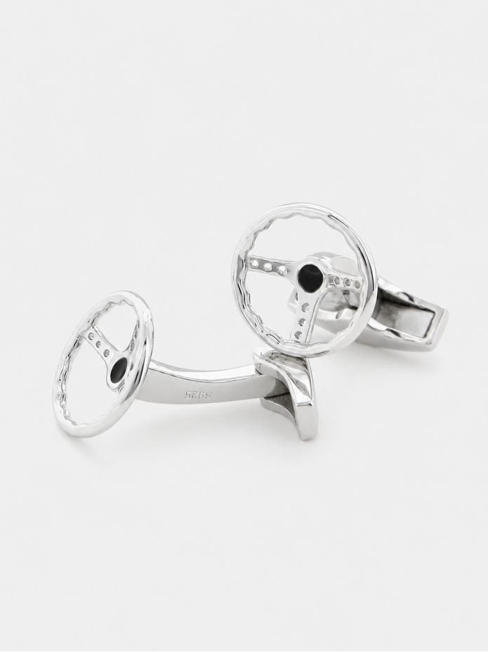 Manschettknapppar retro ratt sterling silver Daytona