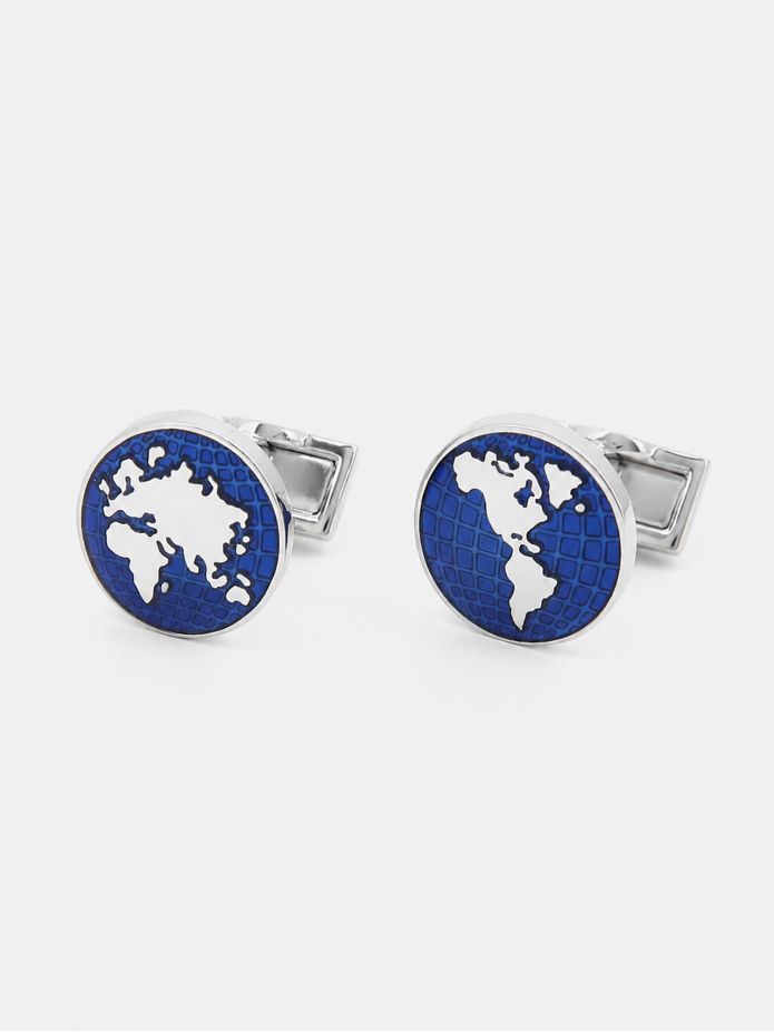 Manschettknappar världskarta globe trotter