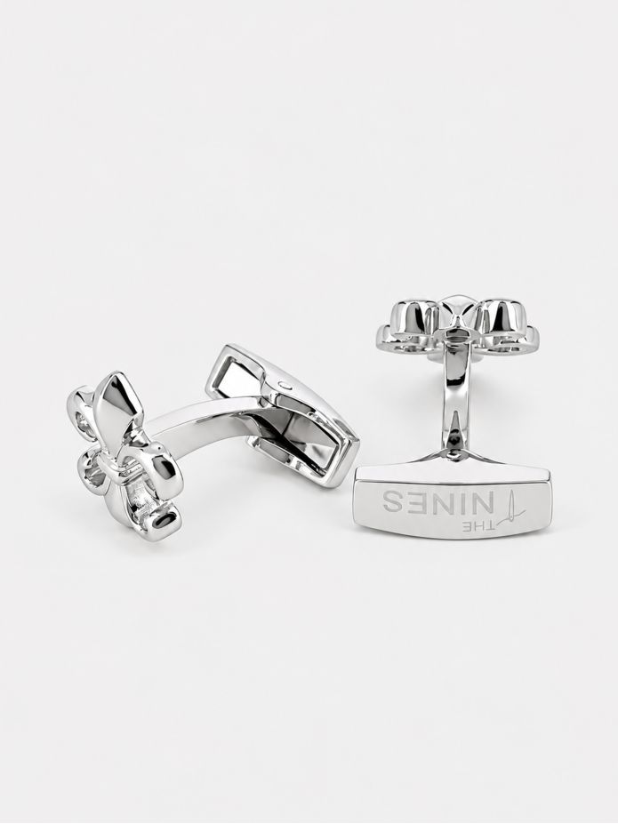 Manschettknäppen lilja massivt silver Saint Louis