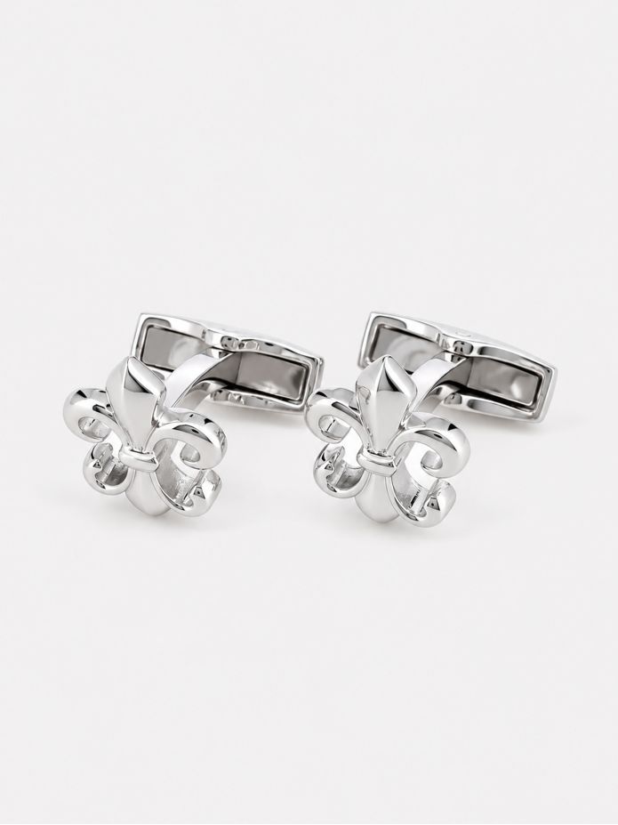 Manschettknäppen lilja massivt silver Saint Louis