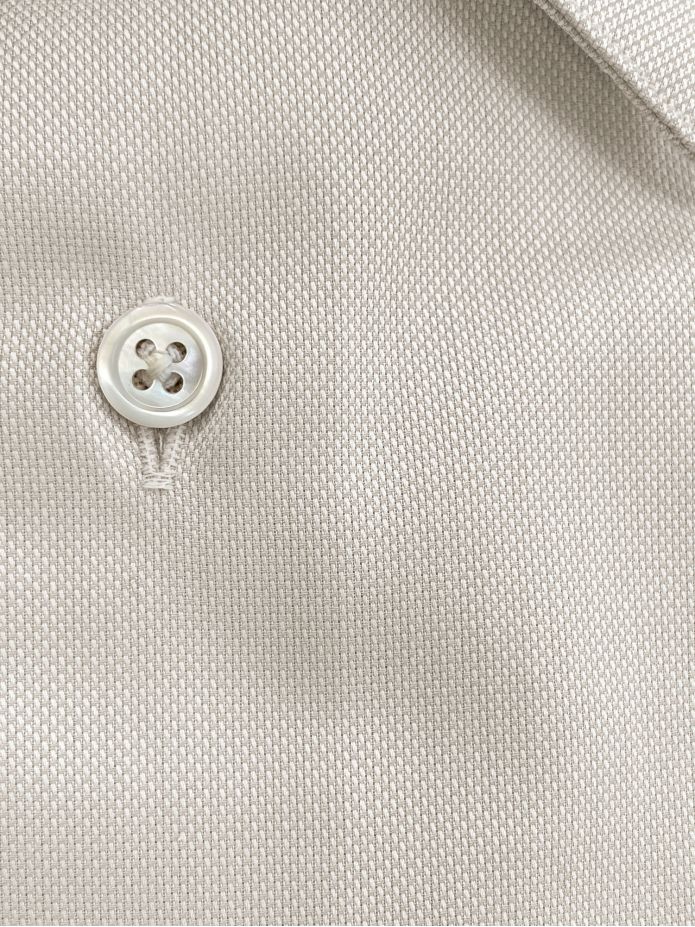 Skjorta med fransk krage, skrynkelfri, i beige Royal Oxford