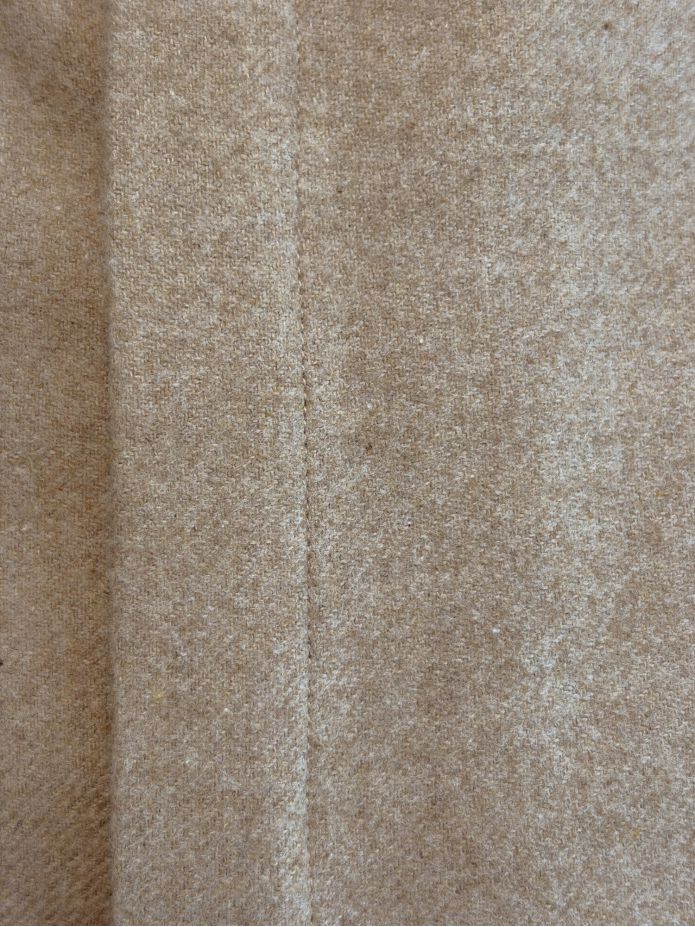 Skjorta med omvänd krage i beige flanell