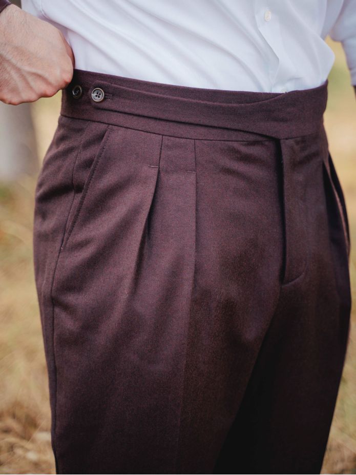 Gurkha-kostymbyxor i bordeaux Dharan