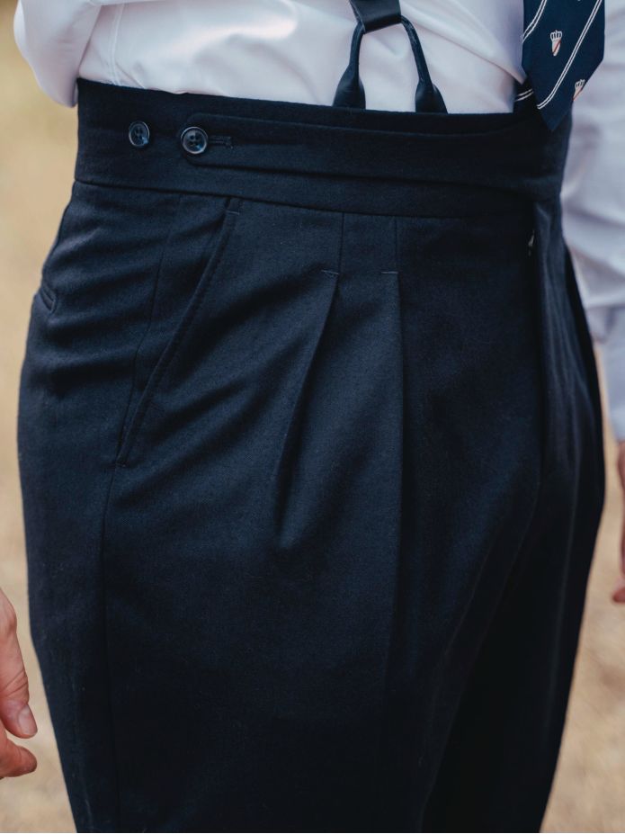 Gurkha-kostymbyxor i marinblå Dharan