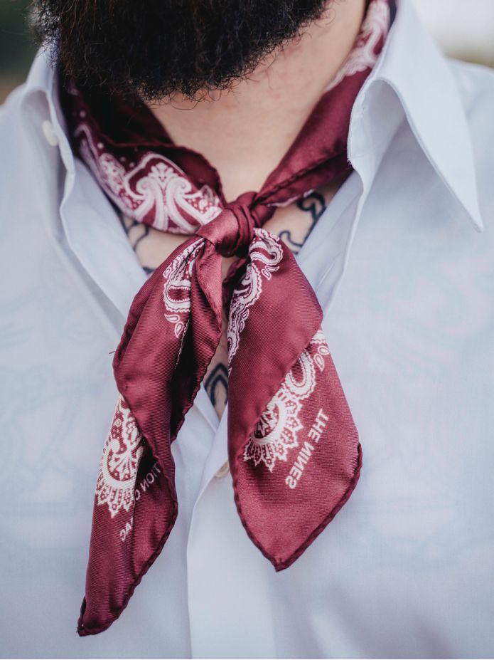 Vinröd bandana med paisleymönster LISBURN