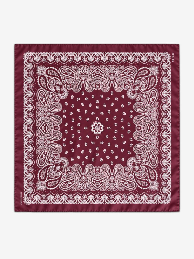 Vinröd bandana med paisleymönster LISBURN