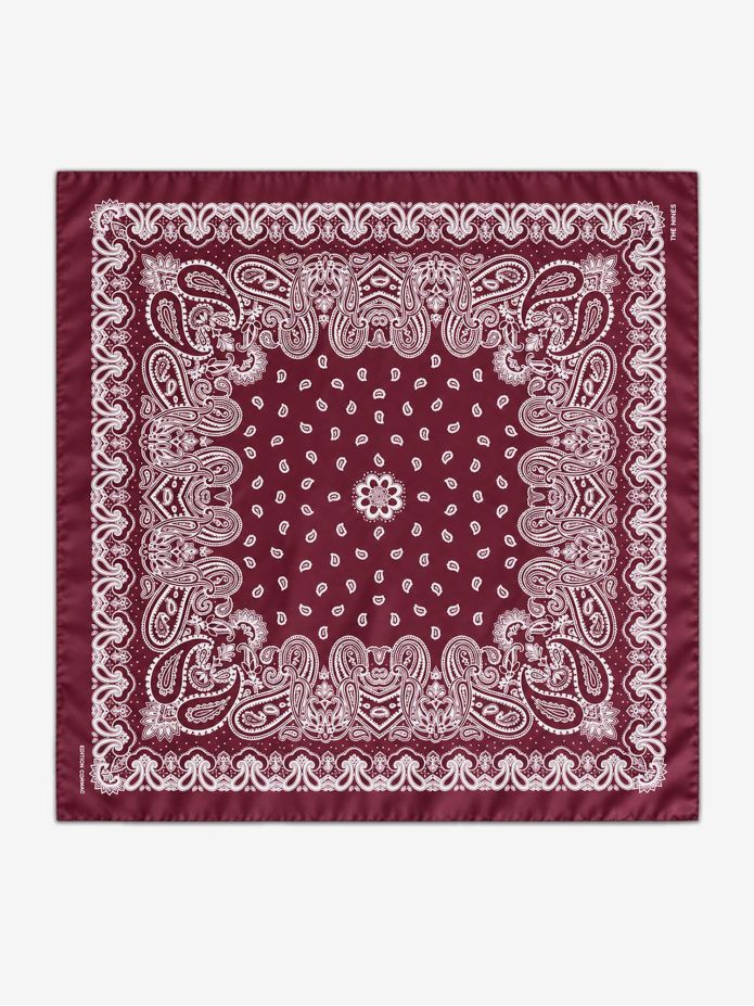Vinröd bandana med paisleymönster LISBURN