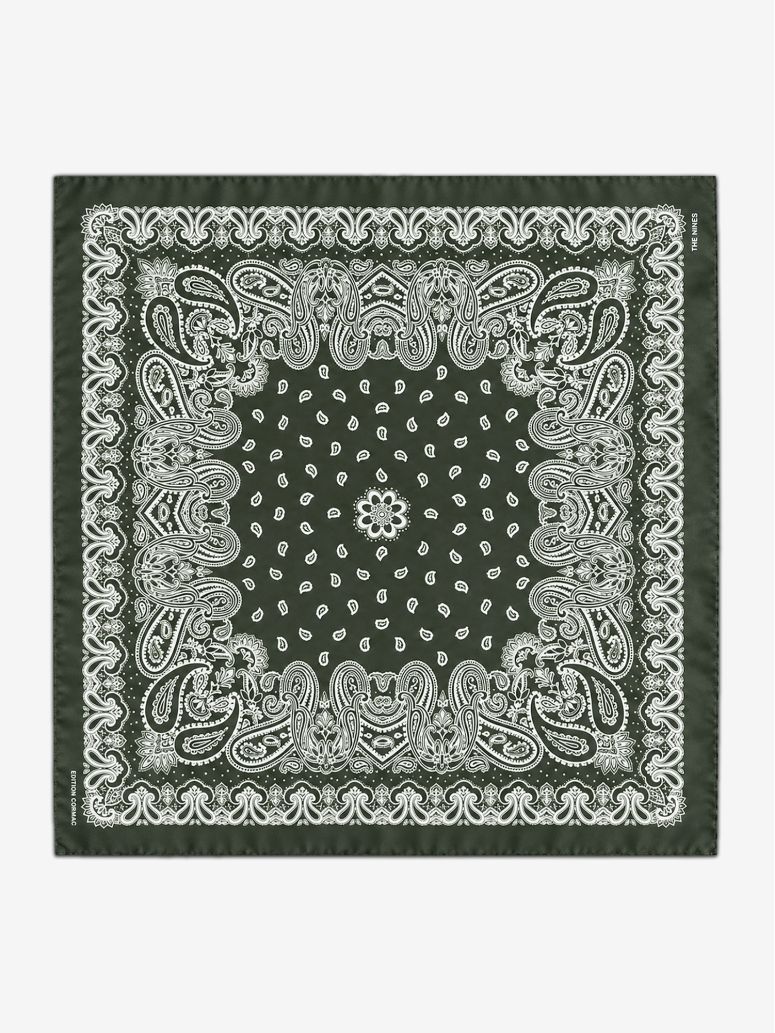 Grön bandana med paisleymönster LISBURN
