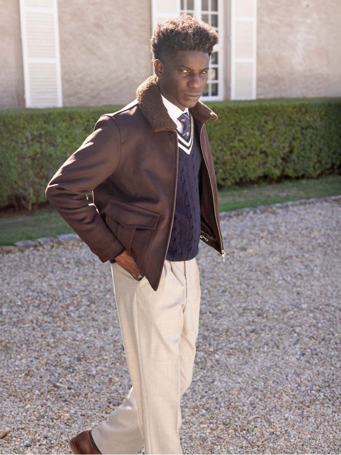Beige byxor Faro